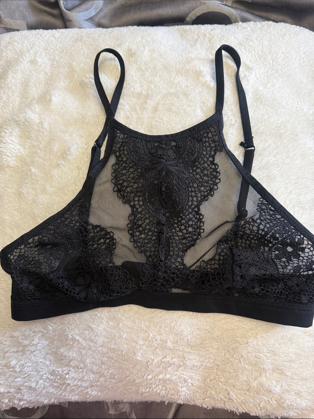 Victoria’s Secret Black Lace Sheer Bralette - Women Intimates & Sleepwear